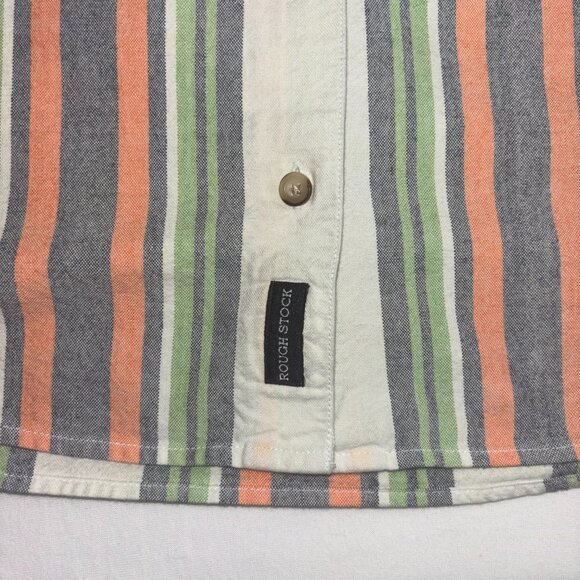 Rough Stock by Panhandle Slim Multicolor Striped Western Shirt - Size M - Picture 12 of 14